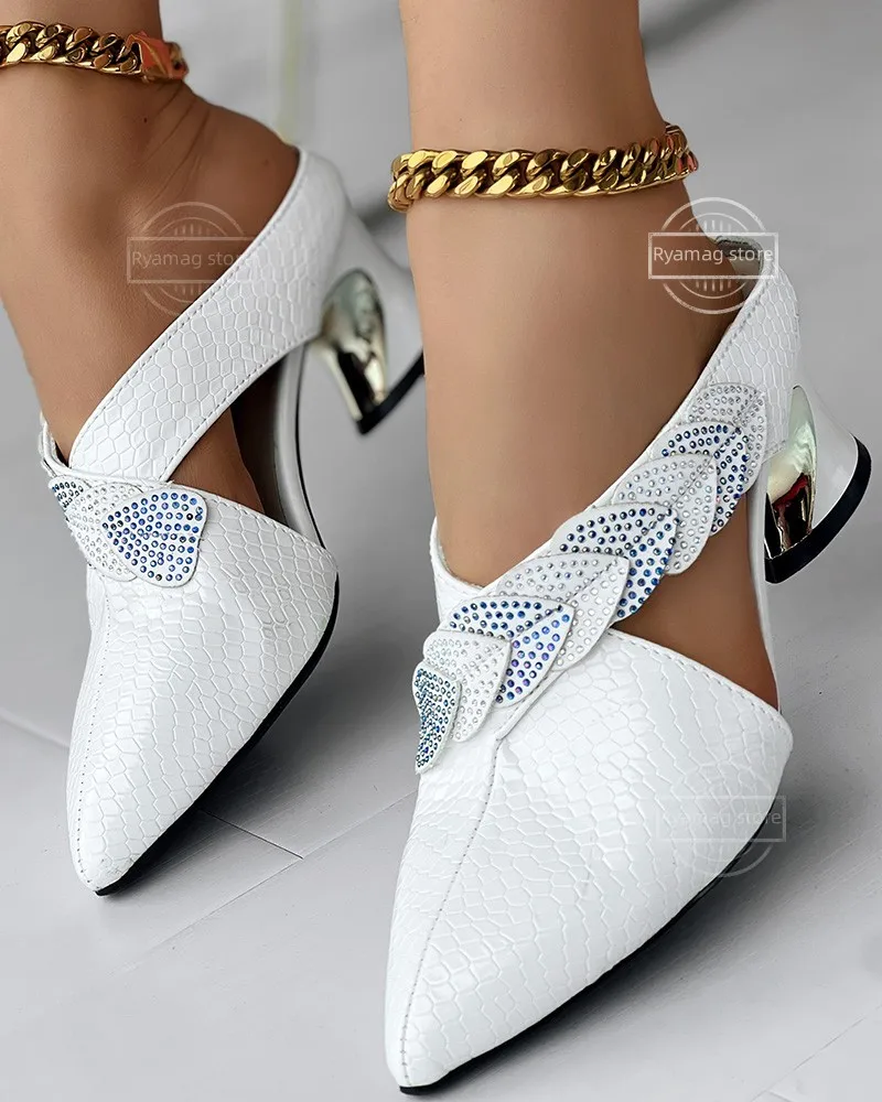 Women'S Shoes Quality - Женские шлепанцы на среднем каблуке, уличные
