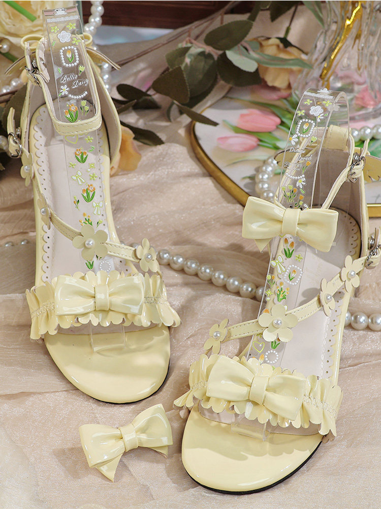 Women'S Shoes Clogs - Японские оригинальные сандалии Лолита с цветочным
