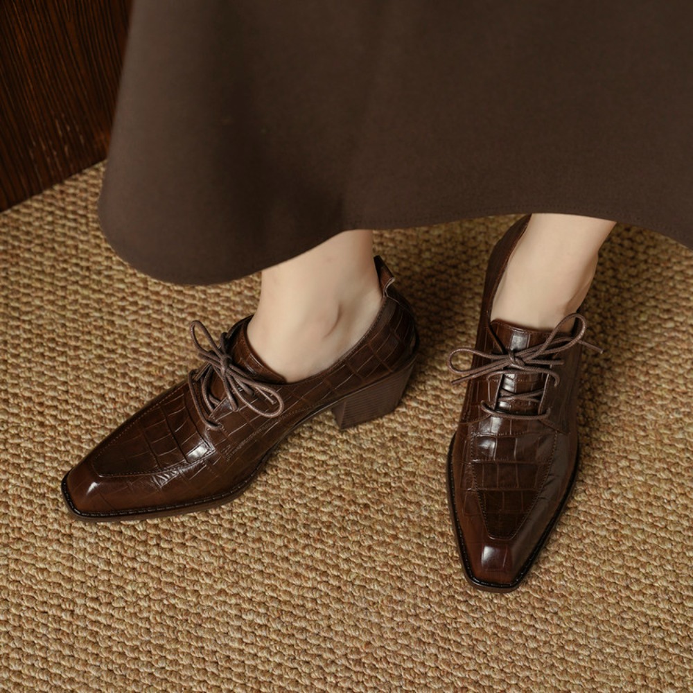Женские туфли из натуральной к – обзор и цена Oxford Lace Up Women